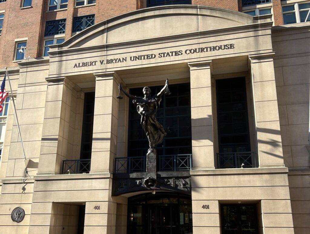 The U.S. Eastern District Courthouse in Alexandria, VA